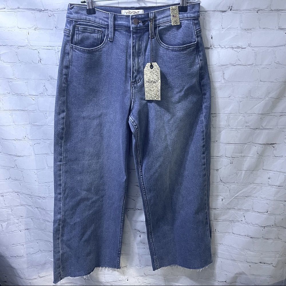 VIBRANT Miu wide leg cropped jeans nwt